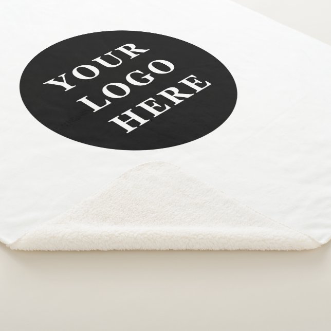 Cobertor Sherpa Código QR preto elegante e elegante (3/4)