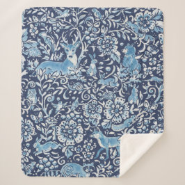 Cobertor Sherpa Coelho de inverno - Animais da Floresta Branca-Esc