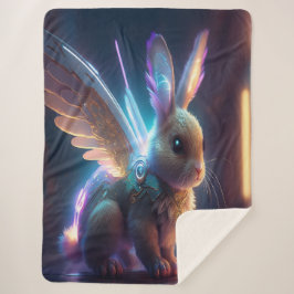 Cobertor Sherpa Coelho do Espaço