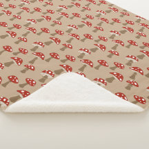 Cogumelos Sherpa Blanket
