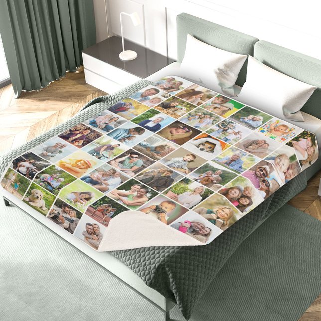 Cobertor Sherpa Colagem com Grade de Fotos Múltiplas 48 Imagens Br (Criador carregado)