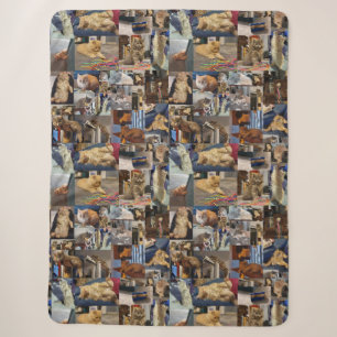 Cobertor Sherpa Colagem de Fotos de Kitten, Grande Sherpa Blanket