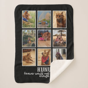 Cobertor Sherpa Colagem de Fotos do Sobrelojoso Pet Memorial Gift