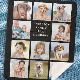 Cobertor Sherpa Colagem de Fotos Simples Personalizada 11 Imagem