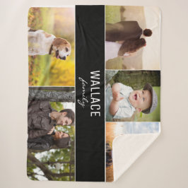 Cobertor Sherpa Colagem Personalizável de Fotografias do Keepsasas
