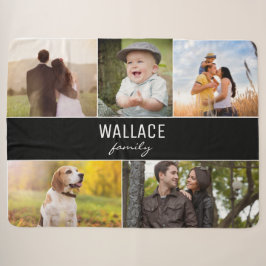 Cobertor Sherpa Colagem Personalizável de Fotografias do Keepsasas