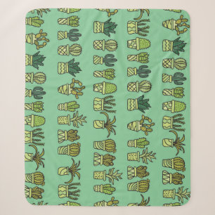 Cobertor Sherpa Coleção De Cactus: Conjunto De Portas Desenhado À 