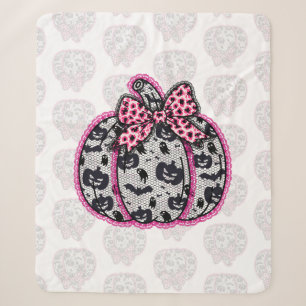 Cobertor Sherpa Colhete Spooky Lace Halloween