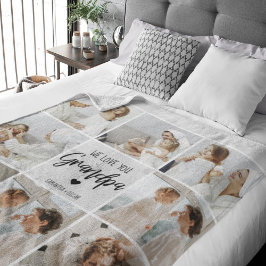 Cobertor Sherpa Collage Photo | Amo-Te, Avô, Presente