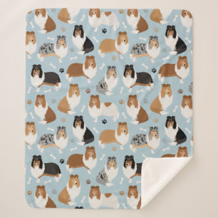 Cobertor Sherpa Collie Paws e Ossos