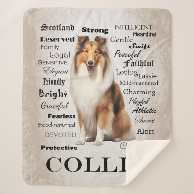 Cobertor Sherpa Collie Traits (Frente)