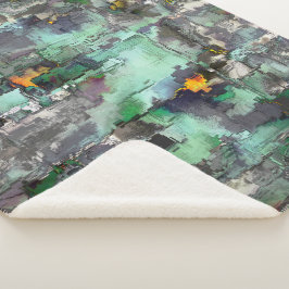 Cobertor Sherpa Coloração na rocha, predominante a horta verde à c