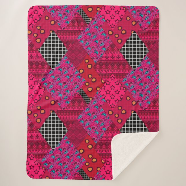 Cobertor Sherpa Coloração Vermelha (Frente)