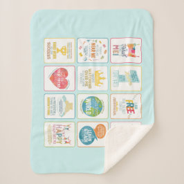 Cobertor Sherpa Colorida 12 Pesukim Blanket