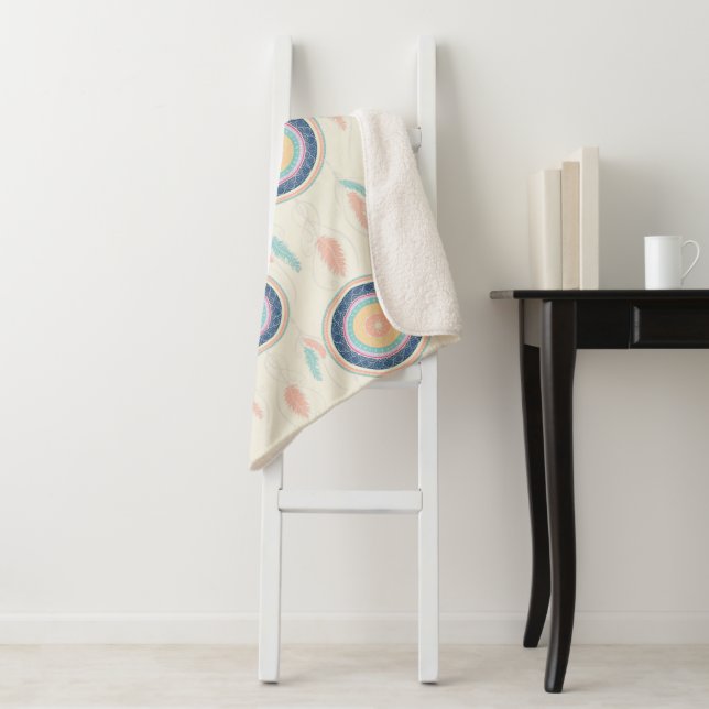 Cobertor Sherpa Colorida Dream Catcher Mandala (In Situ)