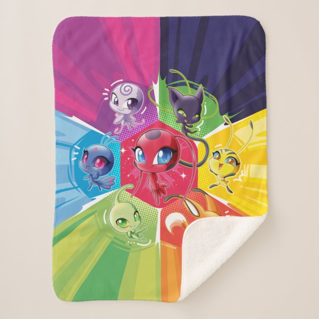 Cobertor Sherpa Colorida Kwamis (Frente)