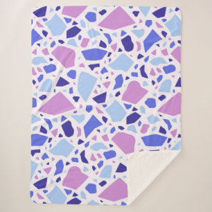 Cobertor Sherpa Colorir Terrazzo Pattern