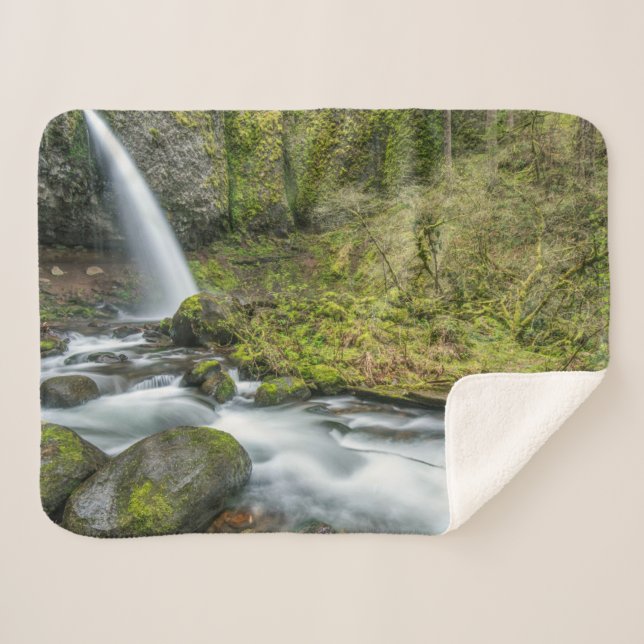 Cobertor Sherpa Columbia River Gorge, Ponytail Falls (Frente (Horizontal))