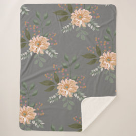 Cobertor Sherpa com Estampa Floral