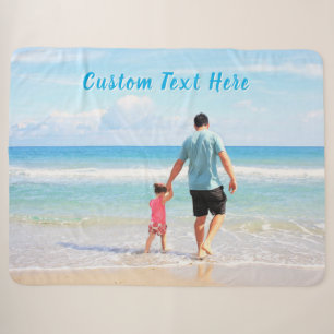 Cobertor Sherpa com Foto Personalizada com Texto