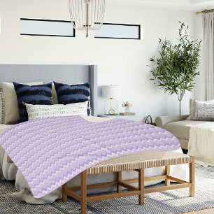Cobertor Sherpa com Padrão de Chevron Roxo Claro