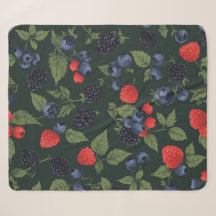 Cobertor Sherpa com Padrão de Frutas Silvestres