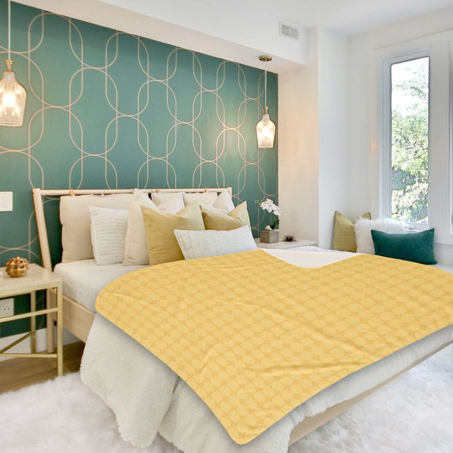 Cobertor Sherpa com Padrão Octogonal Amarelo (Criador carregado)