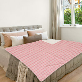Cobertor Sherpa com Padrão Octogonal Rosa