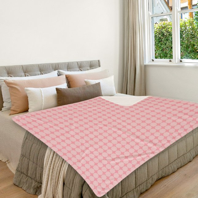 Cobertor Sherpa com Padrão Octogonal Rosa (Criador carregado)