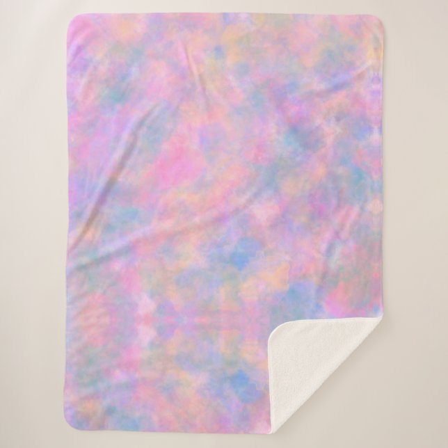 Cobertor Sherpa Combinação fantástica de cores de Pastel (Frente)