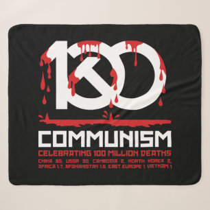 Cobertor Sherpa Comunismo, celebrando 100 milhões de mortes