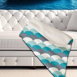 Cobertor Sherpa Conchas de Padrão Náutico