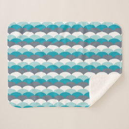 Cobertor Sherpa Conchas de Padrão Náutico