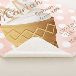 Cobertor Sherpa Cone de Sorvete de Baunilha Soft Serve