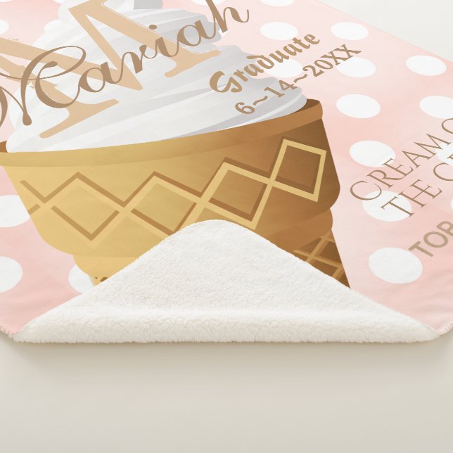 Cobertor Sherpa Cone de Sorvete de Baunilha Soft Serve (3/4)