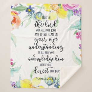 Cobertor Sherpa Confie no Lorde Flóral