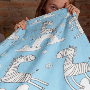 Cobertor Sherpa Conjunto de Linha de Animal Zebra