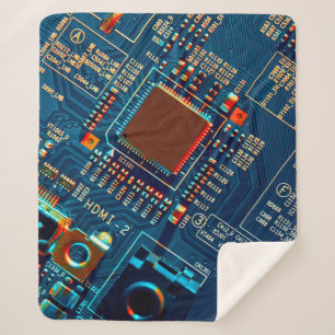 Cobertor Sherpa Conselho de circuito eletrônico fechado. eletrônic