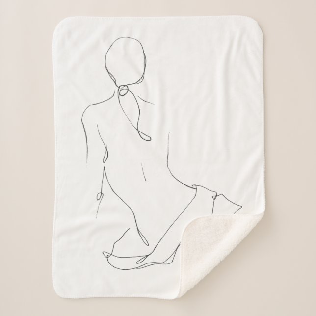 Cobertor Sherpa Contorno Gestural (Frente)