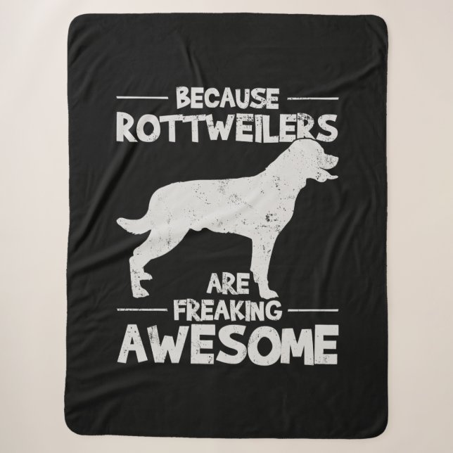Cobertor Sherpa Cópia do T-Shirt Rottweiler (Frente)