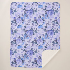 Cobertor Sherpa Cor da instrução do periwinkle em negrito