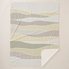 Cobertor Sherpa Cor-de-rosa-quente, cor-de-rosa, verde-curva, Abst