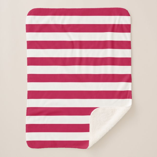 Cobertor Sherpa Cor editável e faixas brancas (Frente)