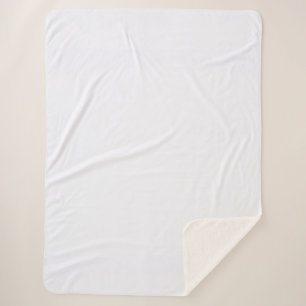 Cobertor Sherpa Cor Sólida Branca do Fantasma