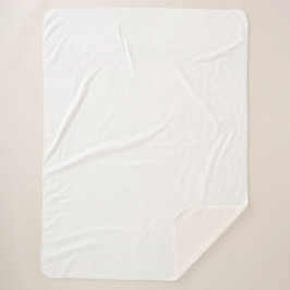 Cobertor Sherpa Cor Sólida Pura e Branca