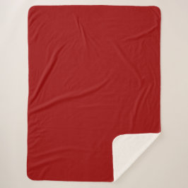 Cobertor Sherpa Cor Sólido Vermelho Crimson