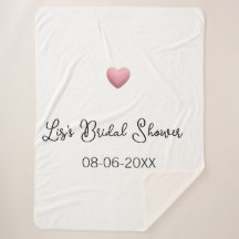 Coração rosa pastel retro chá de noiva data boho t