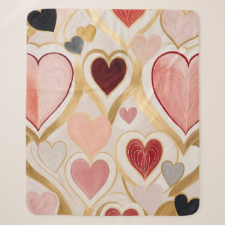 Cobertor Sherpa Corações de Amor