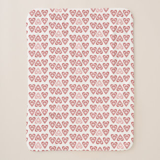 Cobertor Sherpa Corações de São Valentim Fofos – Design de Amor e