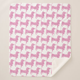 Cobertor Sherpa Corações Rosa Dachshances